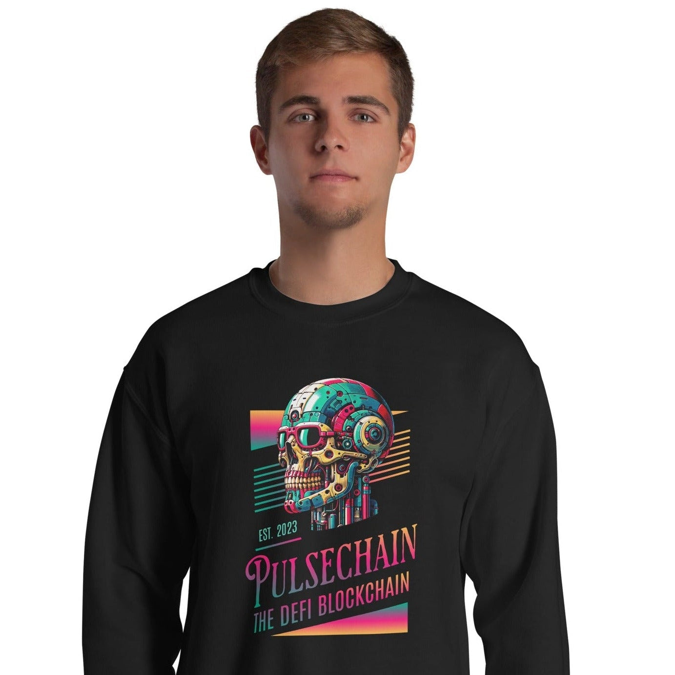 Pulsechain Cosmic Skull Unisex Sweatshirt