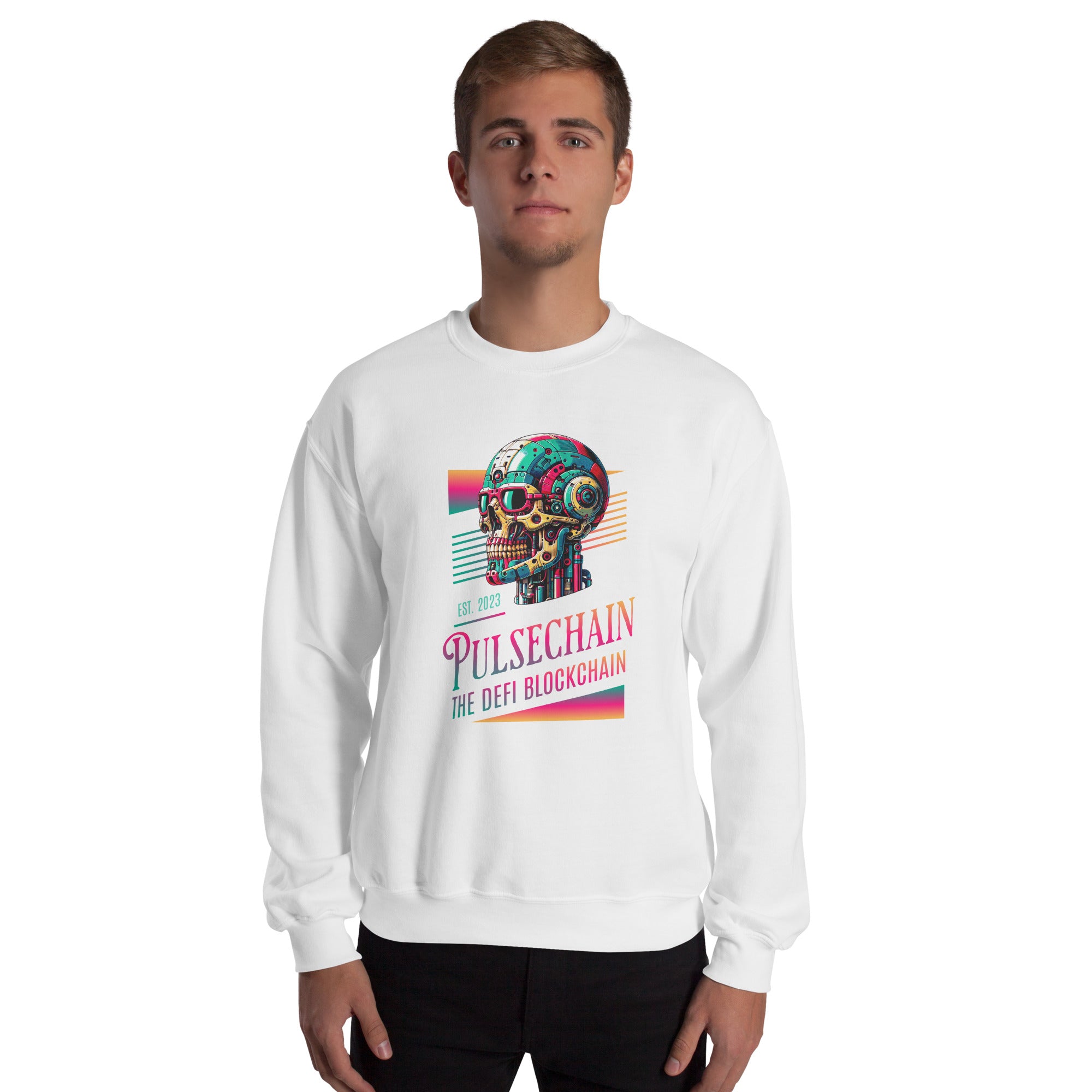 Pulsechain Cosmic Skull Unisex Sweatshirt