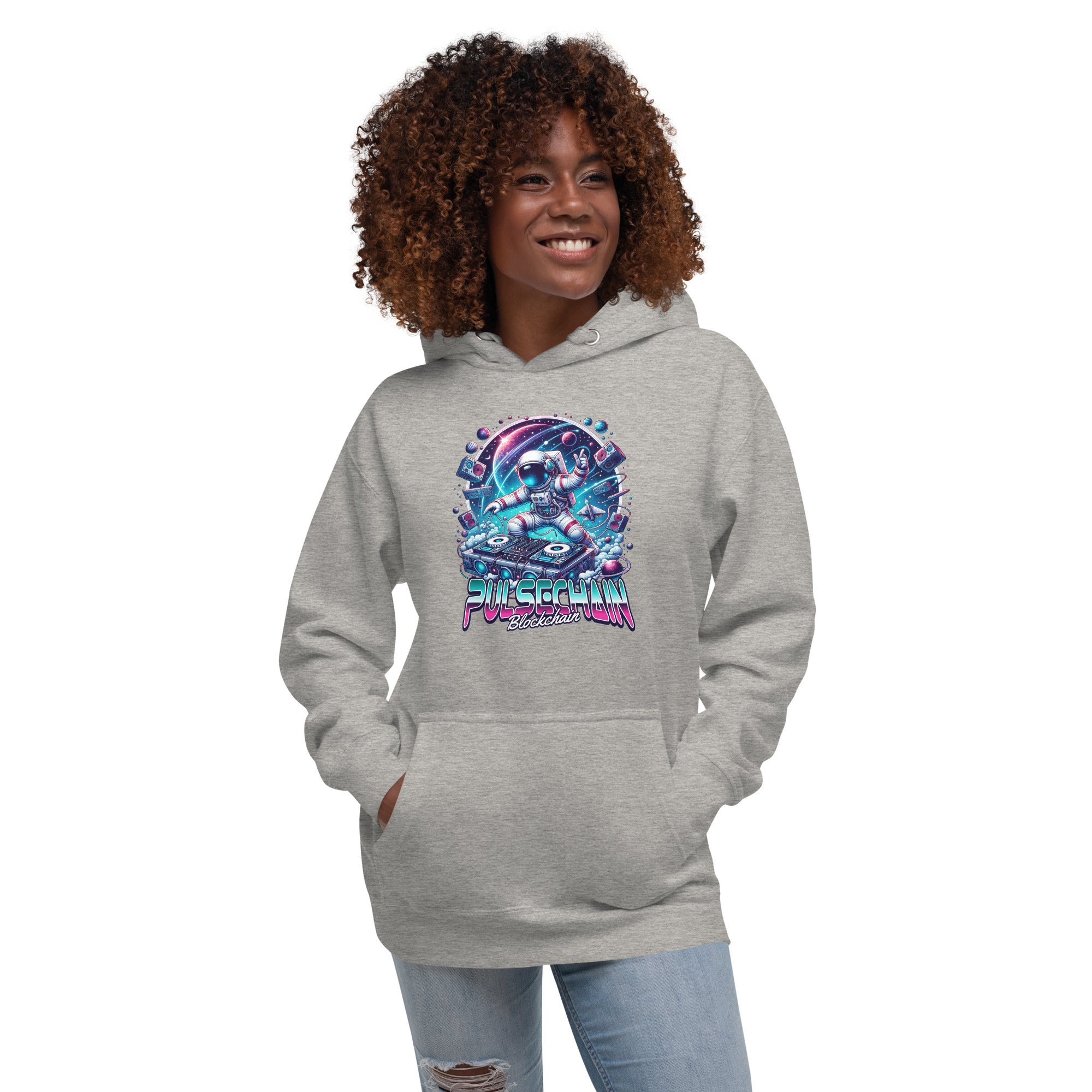 Pulsechain DJ MoonMan Unisex Hoodie