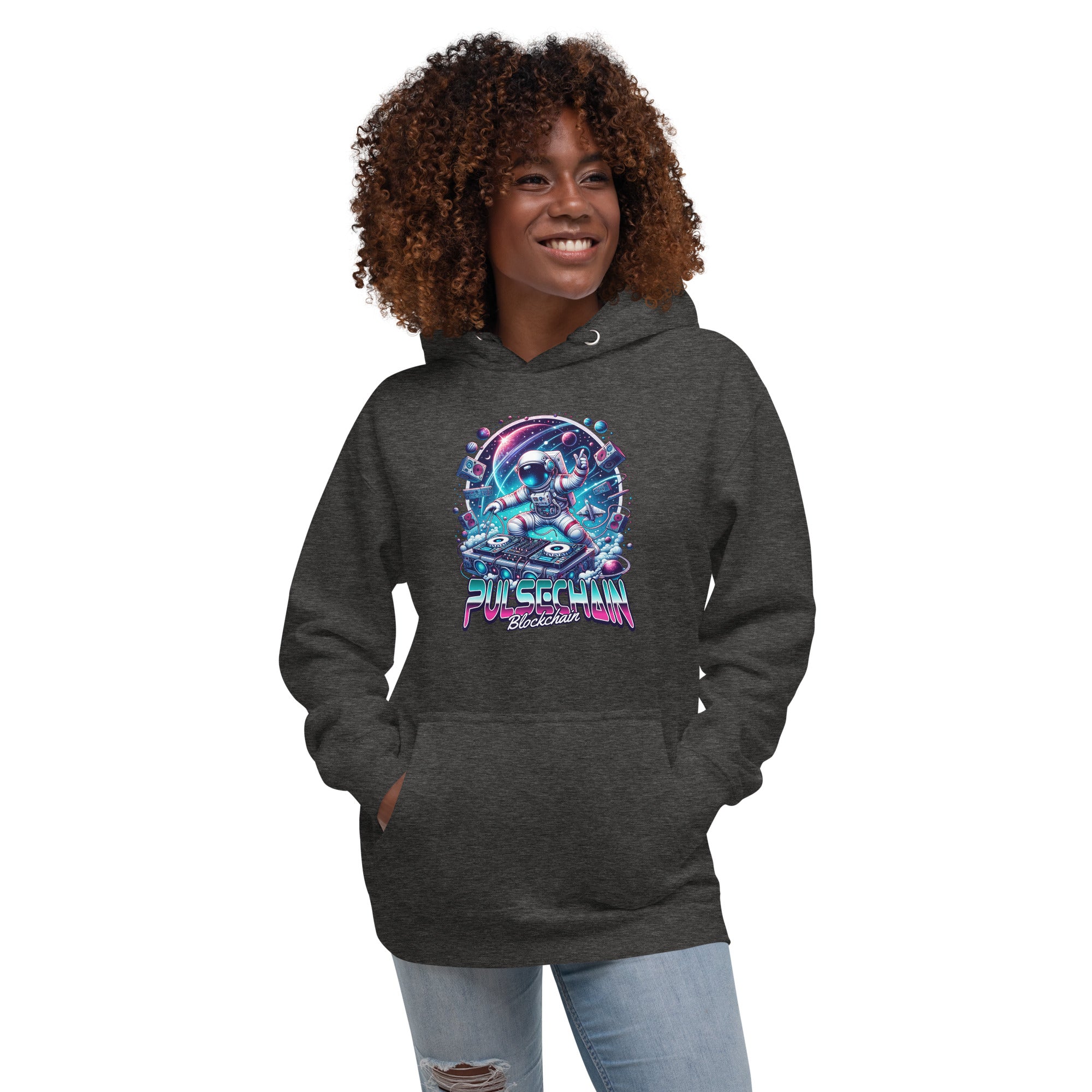 Pulsechain DJ MoonMan Unisex Hoodie