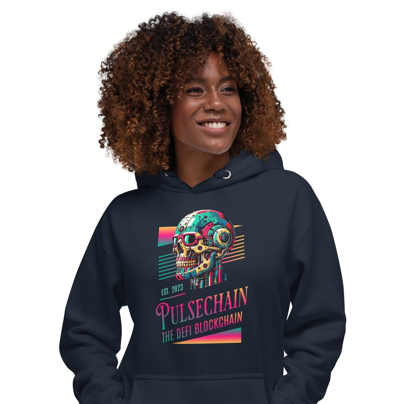 Pulsechain Cosmic Skull Unisex Hoodie