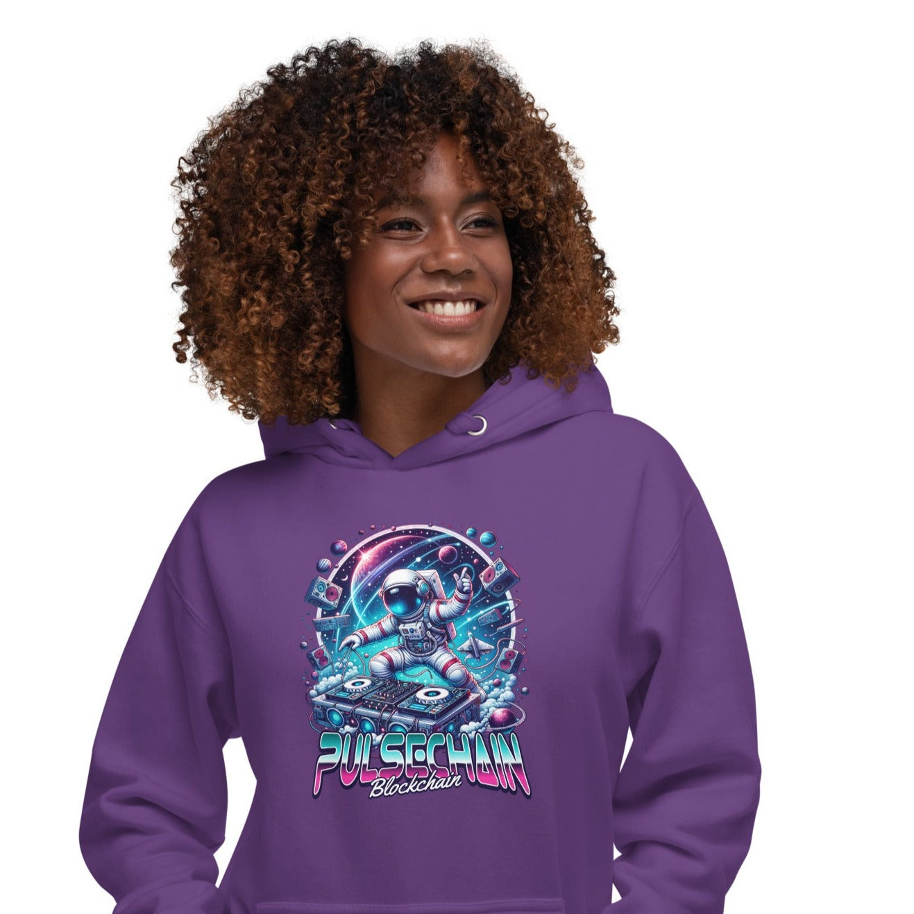 Pulsechain DJ MoonMan Unisex Hoodie
