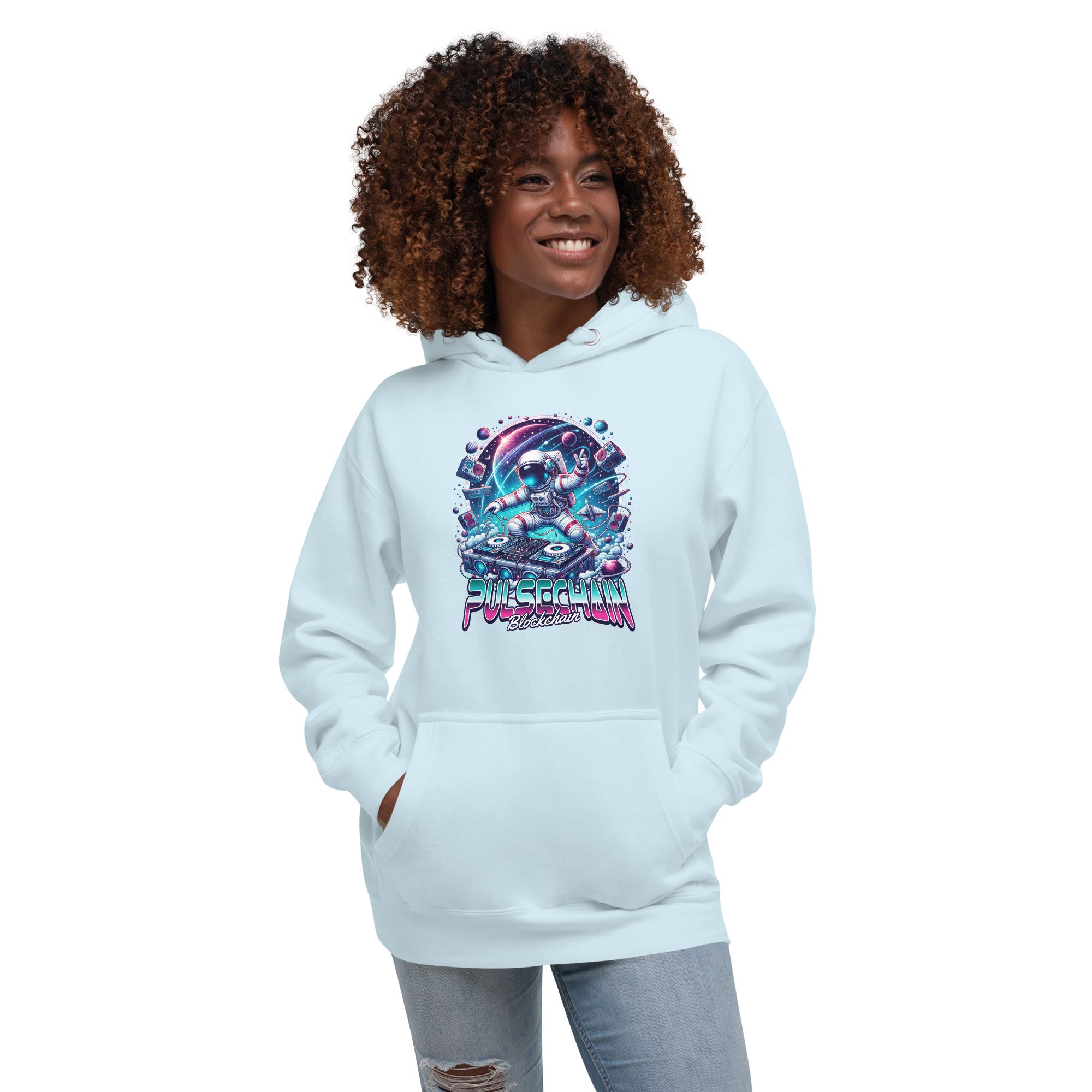 Pulsechain DJ MoonMan Unisex Hoodie