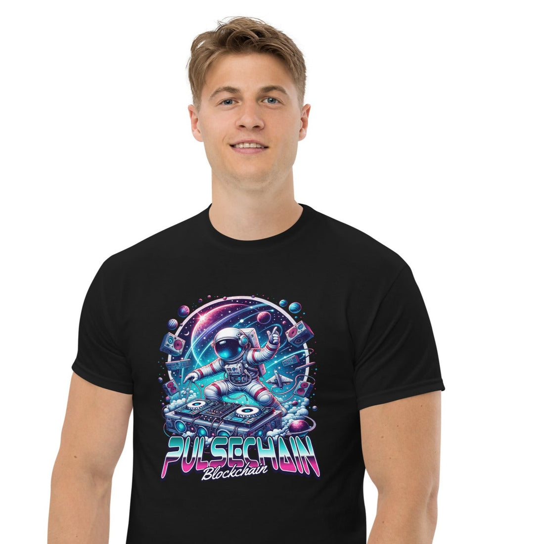 Pulsechain DJ MoonMan Unisex T-Shirt