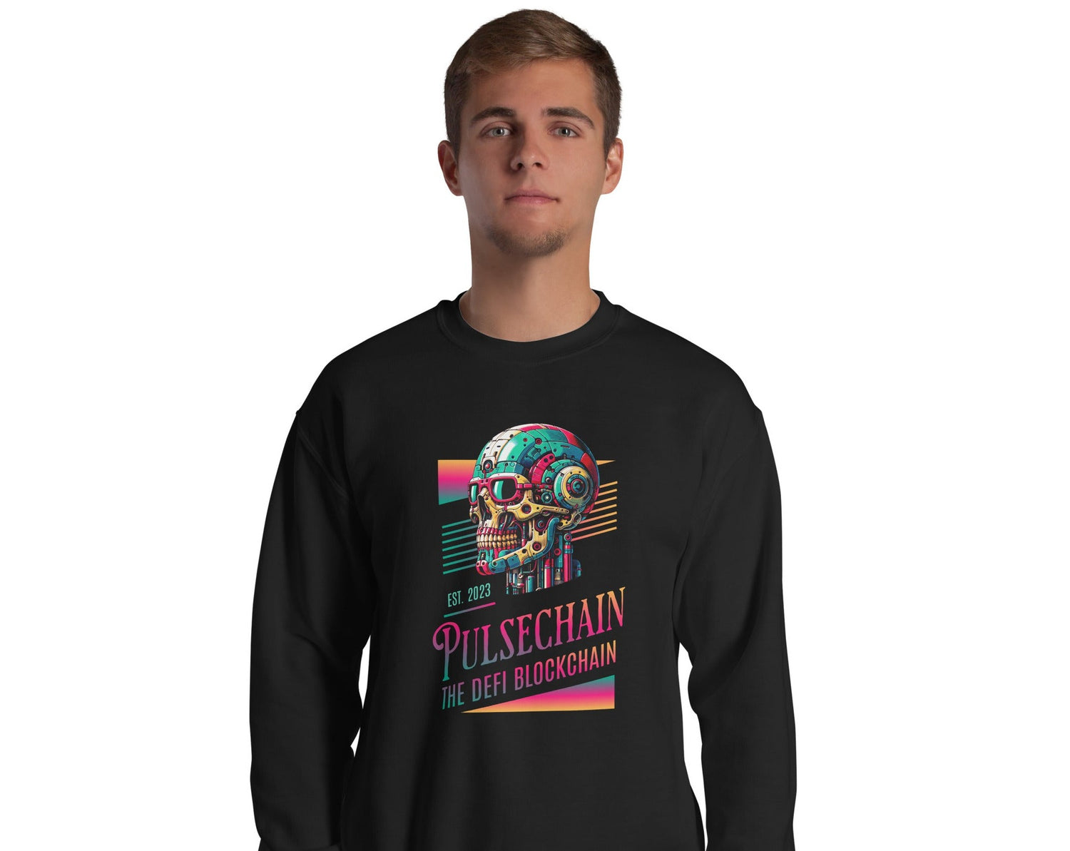 Pulsechain Cosmic Skull Unisex Sweatshirt