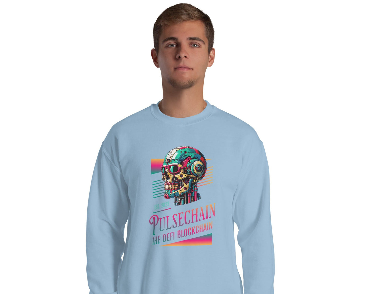 Pulsechain Cosmic Skull Unisex Sweatshirt