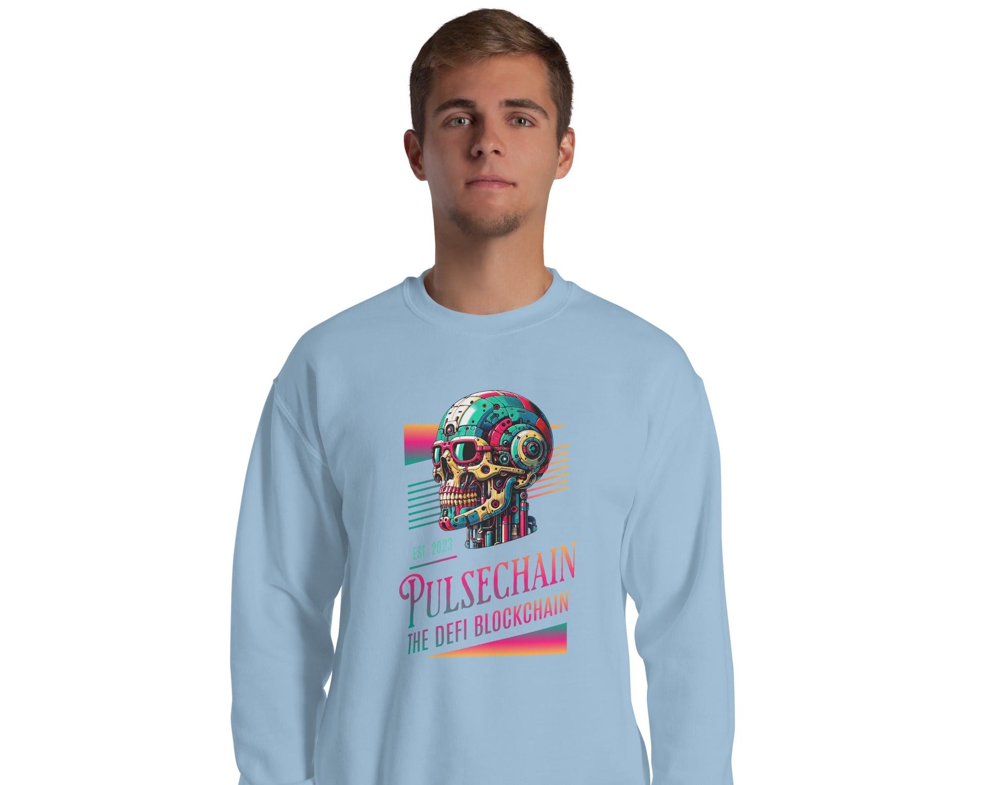 Pulsechain Cosmic Skull Unisex Sweatshirt