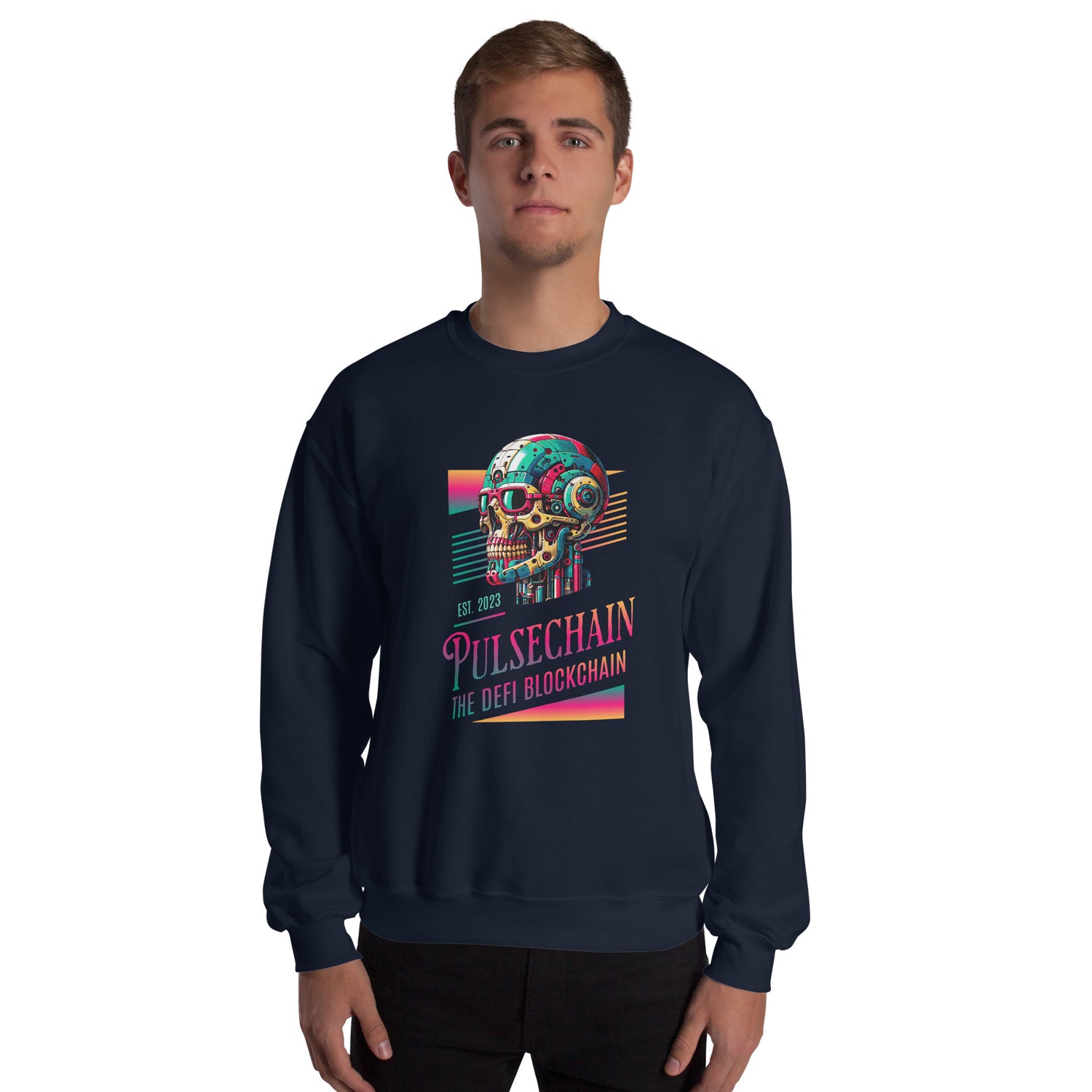 Pulsechain Cosmic Skull Unisex Sweatshirt