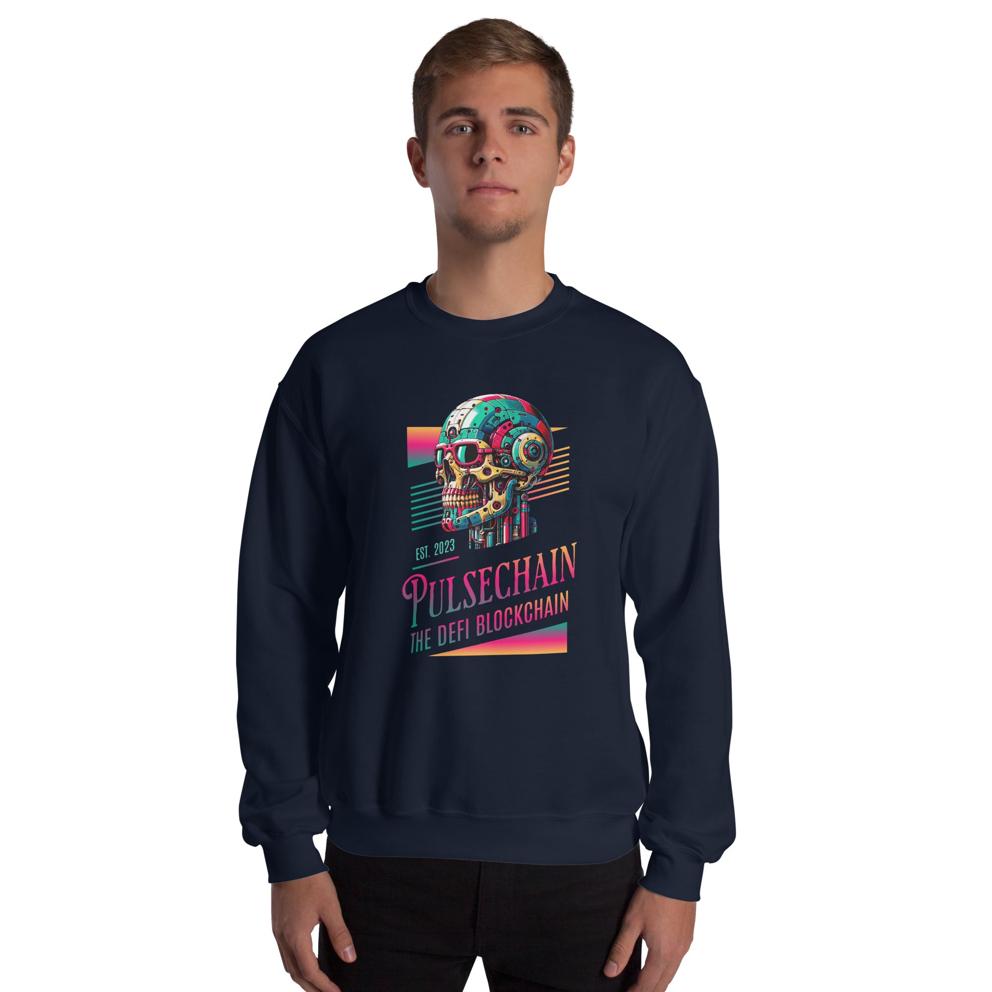 Pulsechain Cosmic Skull Unisex Sweatshirt