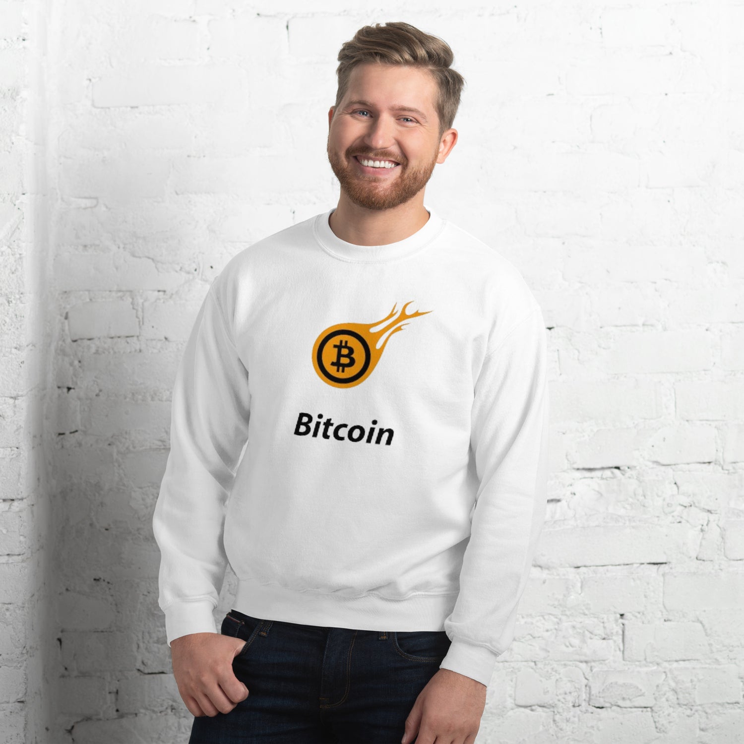 Bitcoin Fire Unisex Sweatshirt