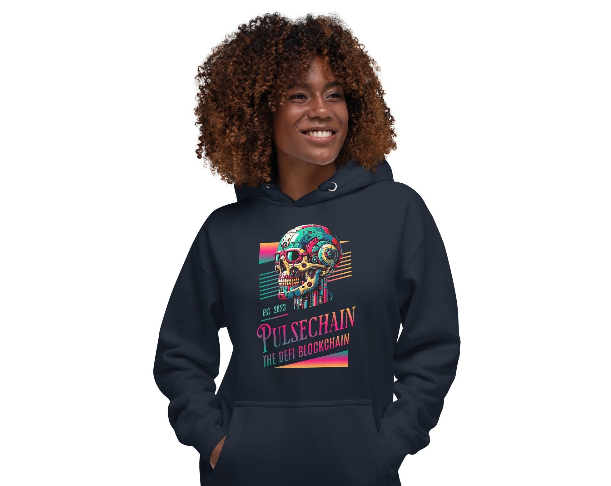 Pulsechain Cosmic Skull Unisex Hoodie